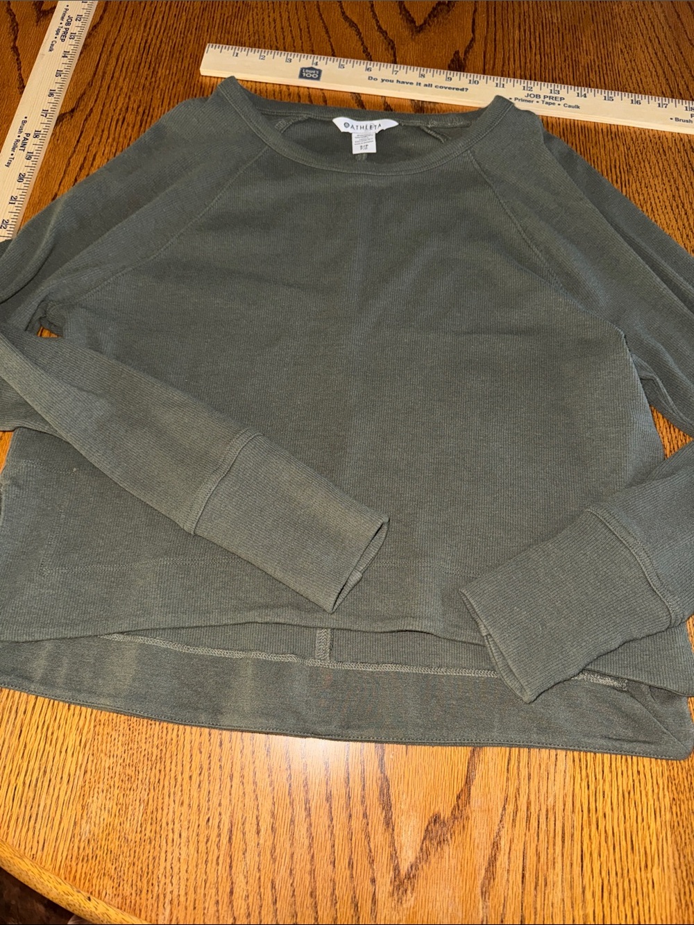 Athleta Olive Green Raglan Lightweight Sweater